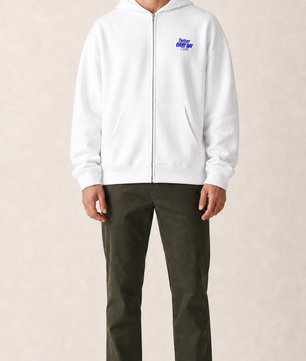 Herren Oversize Zipper Hoodie Better Every Day Club (Blue)