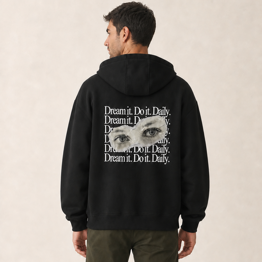 Dream It. Do It. Daily. Oversize Zipper Herren Hoodie