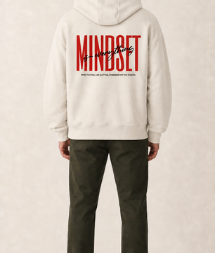 Mindset is everything Oversize Zipper Herren Hoodie
