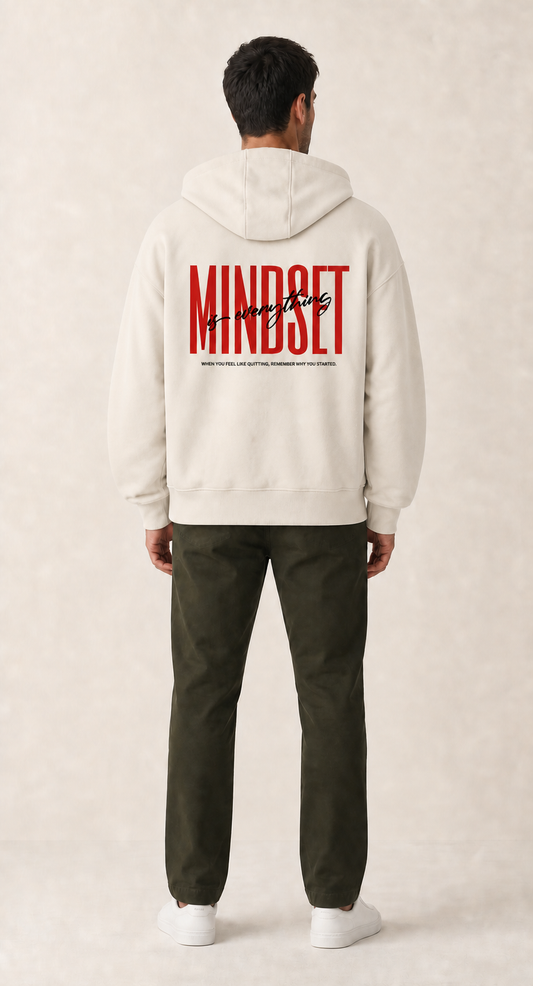Mindset is everything Oversize Zipper Herren Hoodie