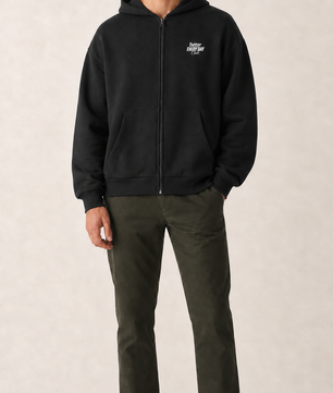 Herren Oversize Zipper Hoodie Better Every Day Club (Blue)