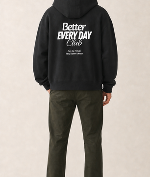 Herren Oversize Zipper Hoodie Better Every Day Club (Blue)