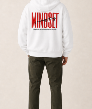 Mindset is everything Oversize Zipper Herren Hoodie
