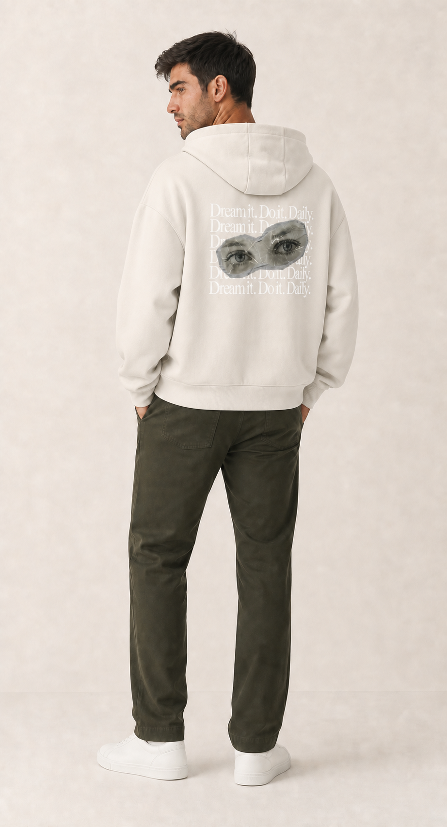 Dream It. Do It. Daily. Oversize Zipper Herren Hoodie