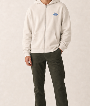 Herren Oversize Zipper Hoodie Better Every Day Club (Blue)