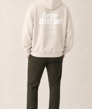 Herren Oversize Zipper Hoodie Better Every Day Club (Blue)