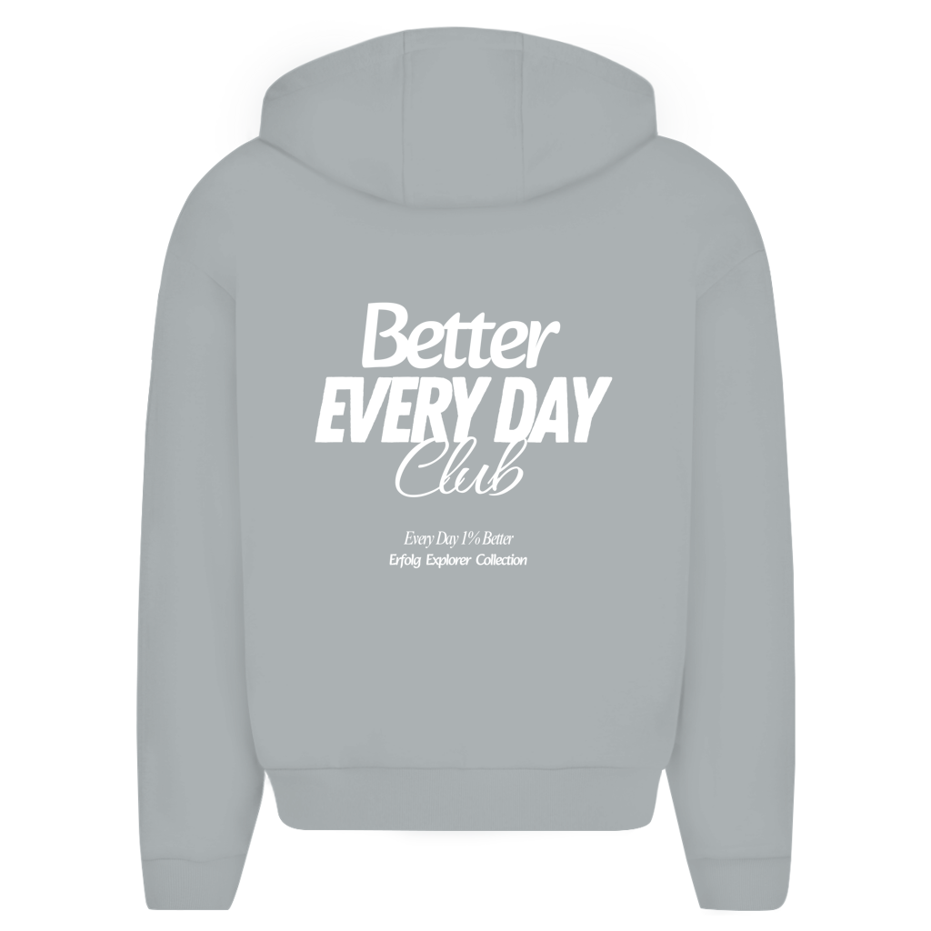 Herren Oversize Zipper Hoodie Better Every Day Club (Blue)