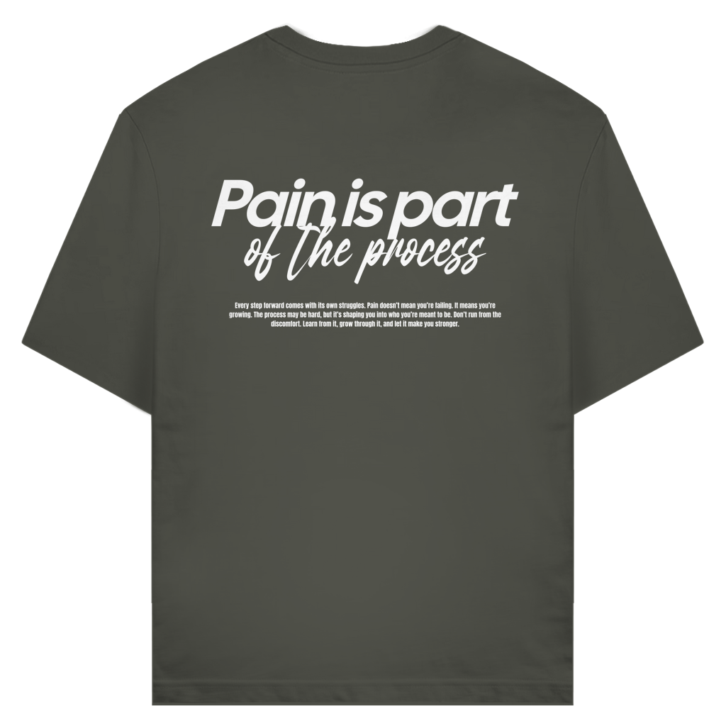 Pain Is Part Of The Process T-Shirt aus Bio-Baumwolle