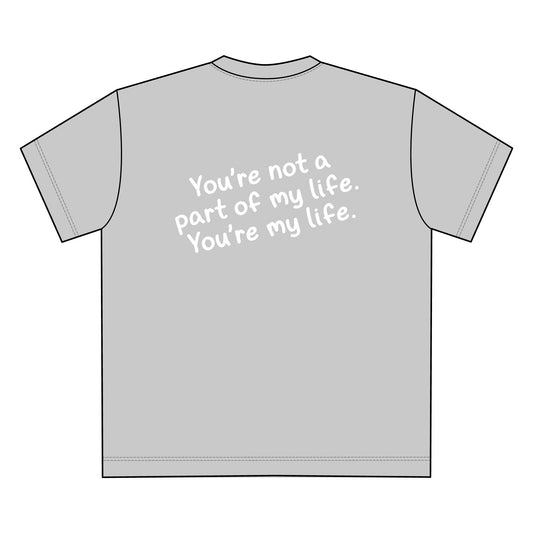 Unisex Heavy Tee - You're My Life, Casual, Gift for Him/Her, Everyday Wear, Relationship Quotes, Love & Friendship