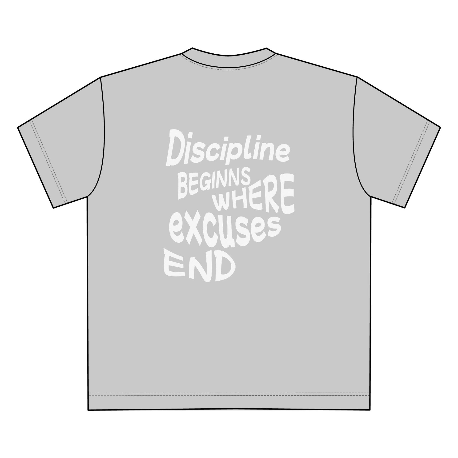Oversize Unisex T-Shirt - "Discipline beginns where excuses end"