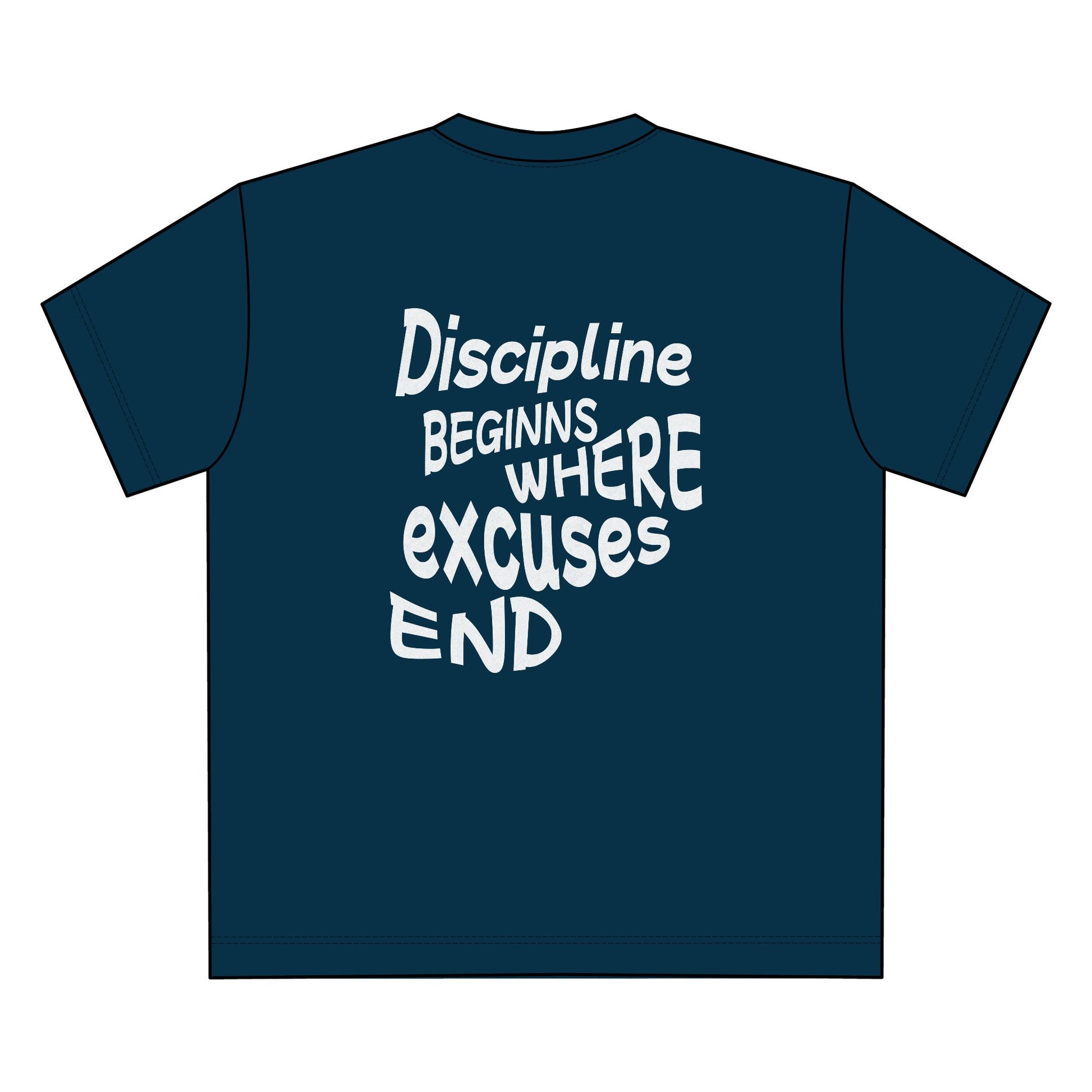 Oversize Unisex T-Shirt - "Discipline beginns where excuses end"