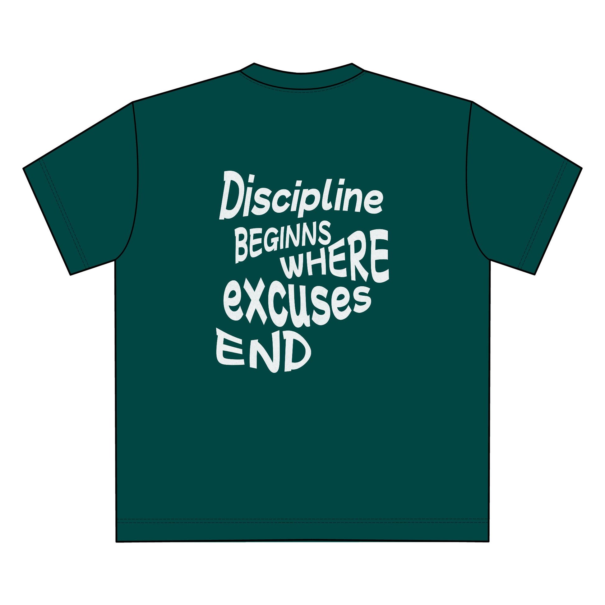 Oversize Unisex T-Shirt - "Discipline beginns where excuses end"