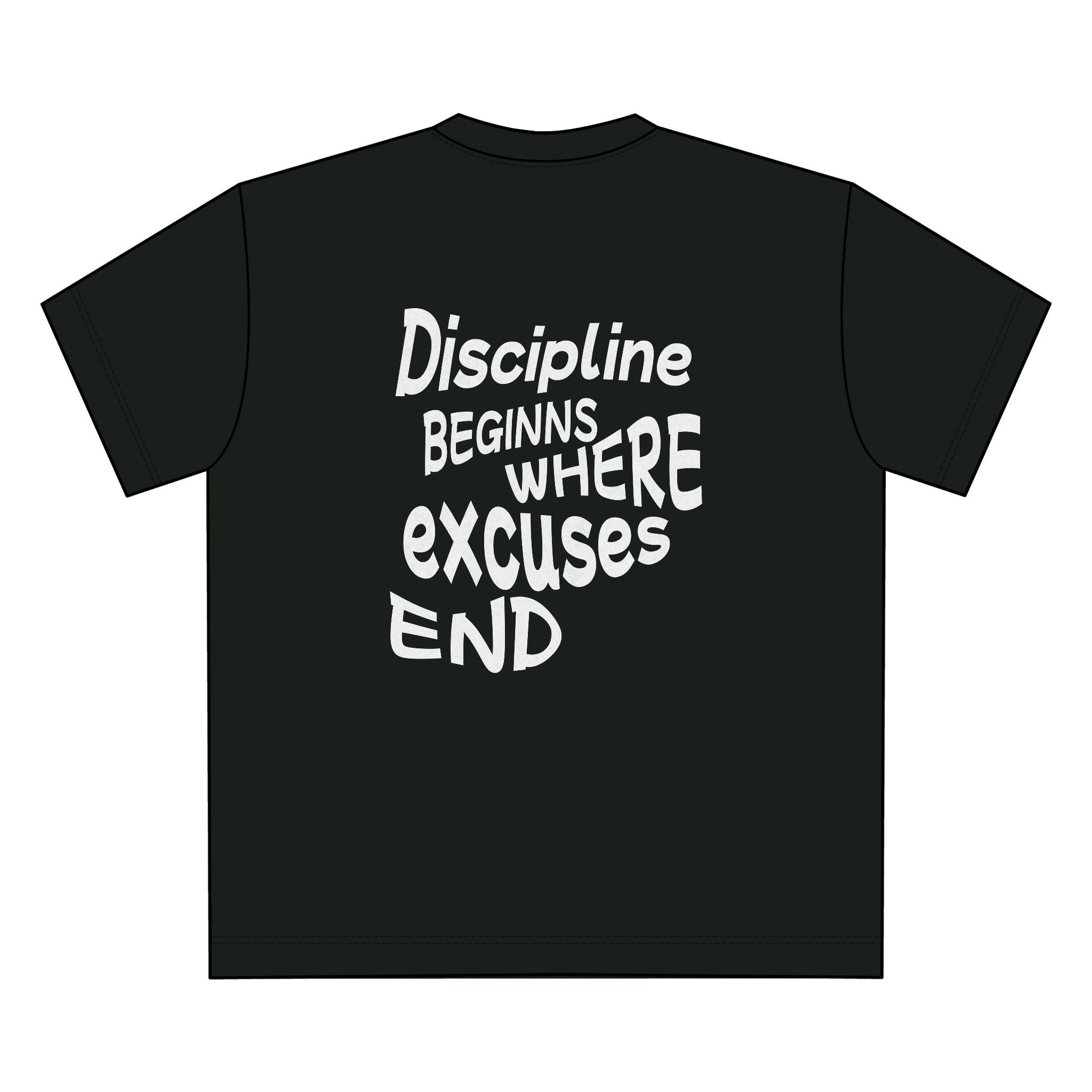 Oversize Unisex T-Shirt - "Discipline beginns where excuses end"