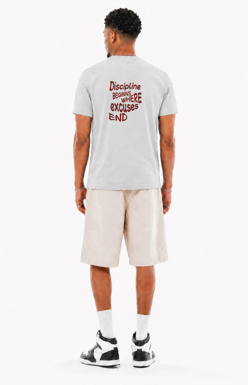 Discipline beginns where excuses end T-Shirt aus Bio-Baumwolle