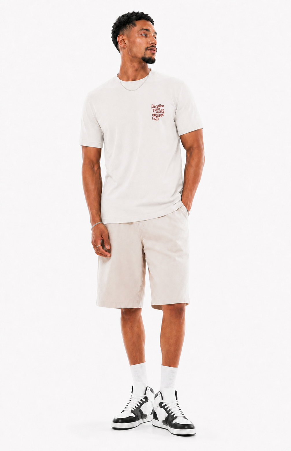 Discipline beginns where excuses end T-Shirt aus Bio-Baumwolle