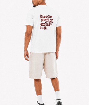 Discipline beginns where excuses end T-Shirt aus Bio-Baumwolle