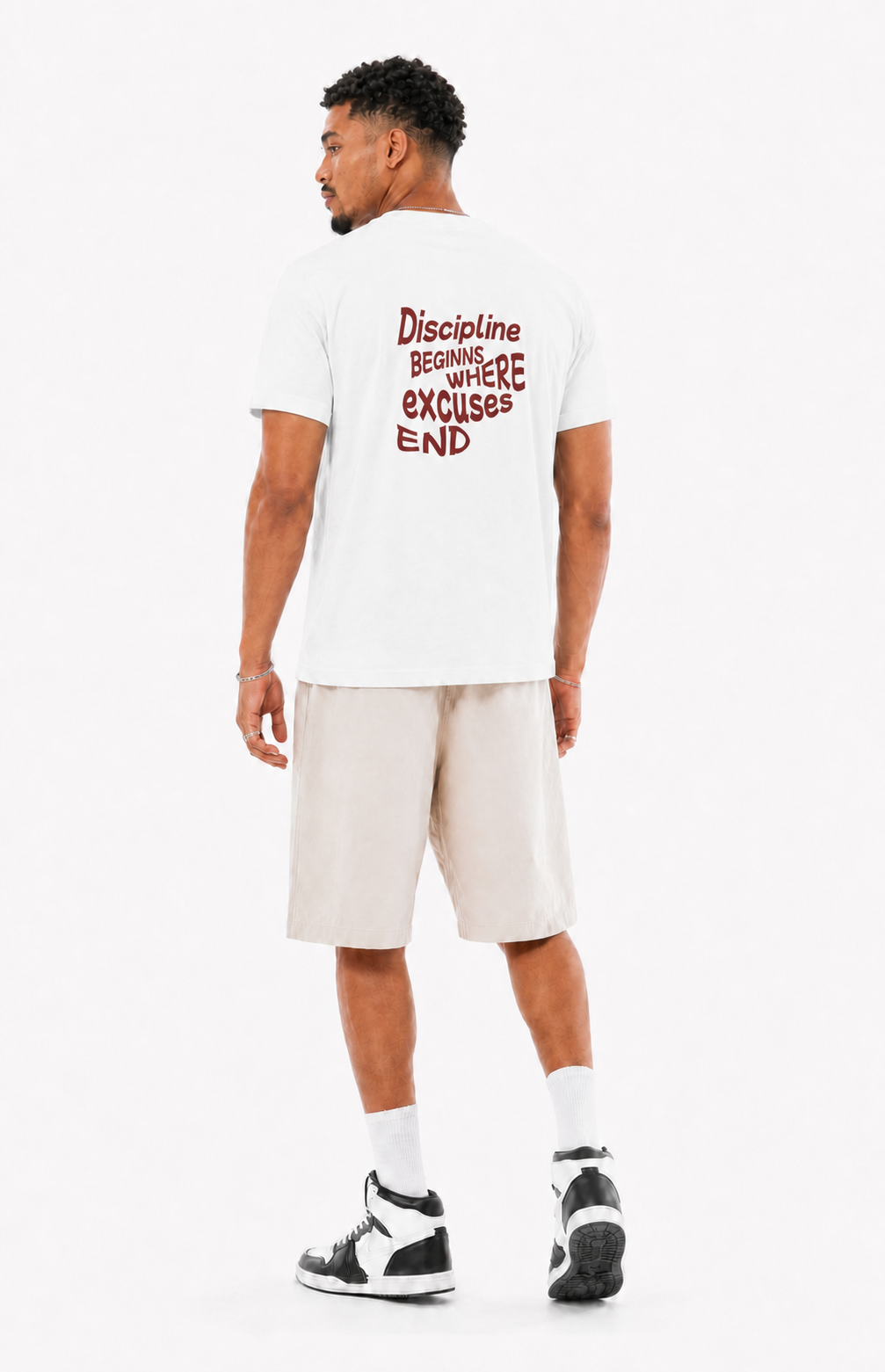 Discipline beginns where excuses end T-Shirt aus Bio-Baumwolle
