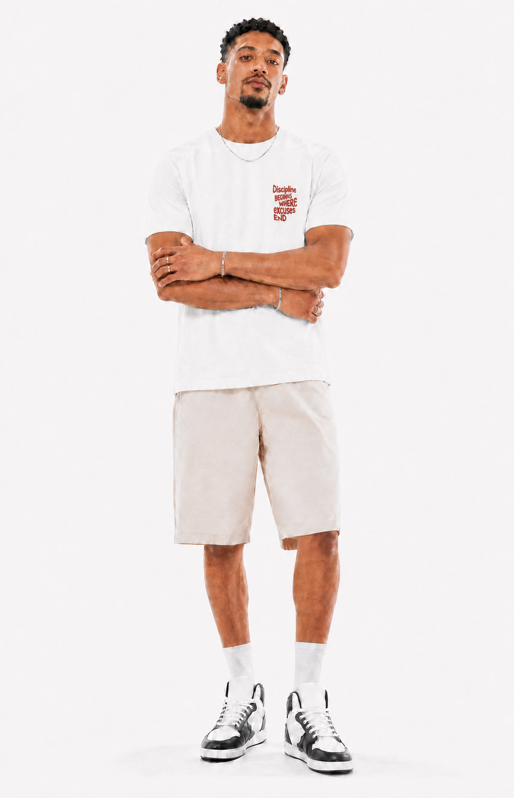 Discipline beginns where excuses end T-Shirt aus Bio-Baumwolle