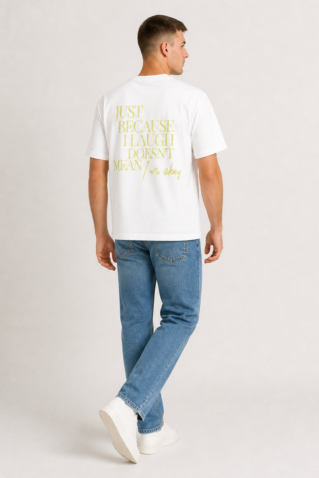 Unisex Oversize T-Shirt "Just Because I Laugh Doesn't Mean I'm Okay"