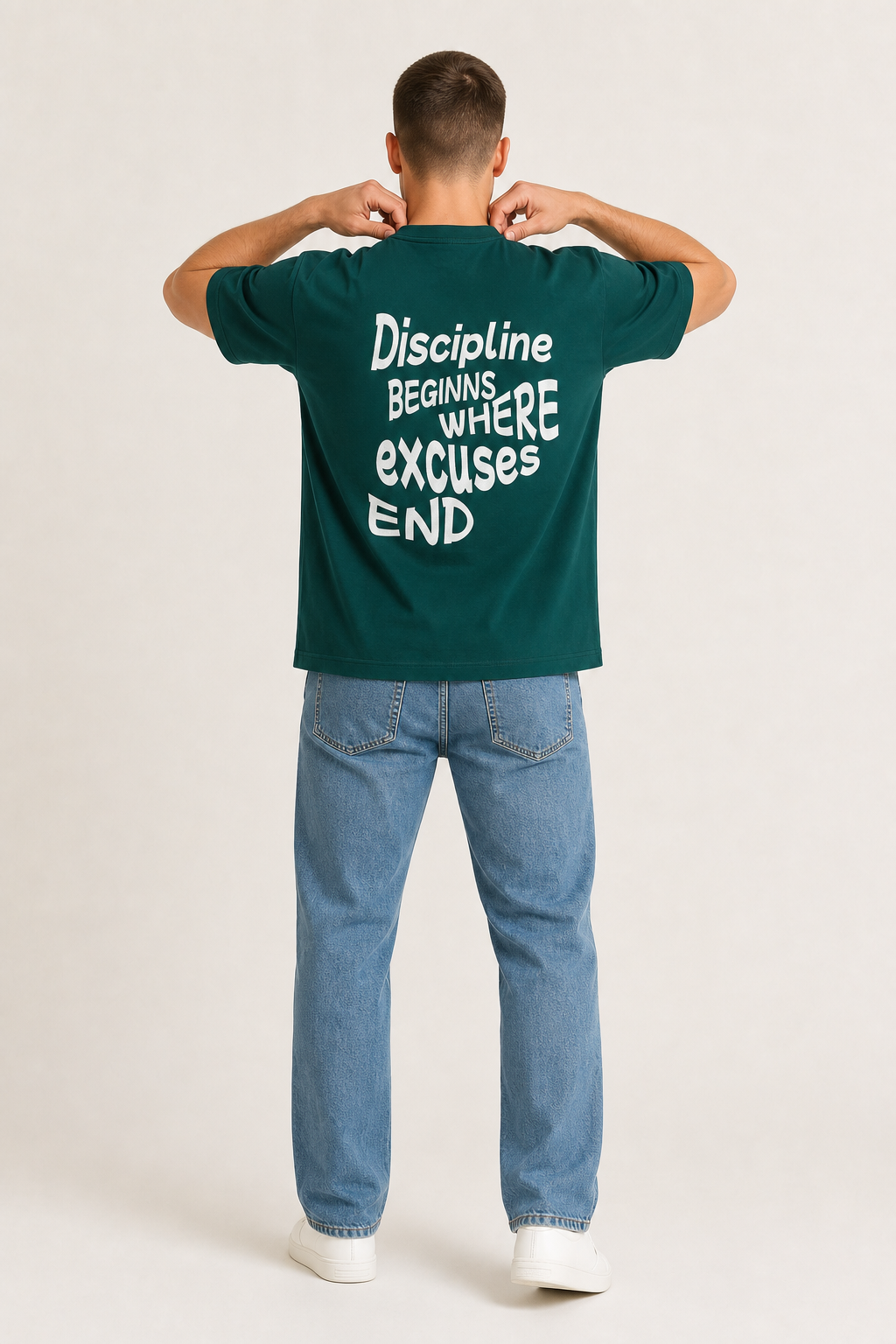 Oversize Unisex T-Shirt - "Discipline beginns where excuses end"