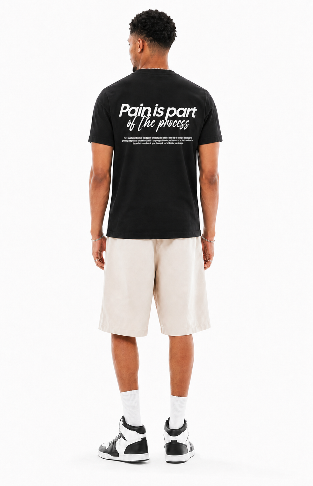 Pain Is Part Of The Process T-Shirt aus Bio-Baumwolle