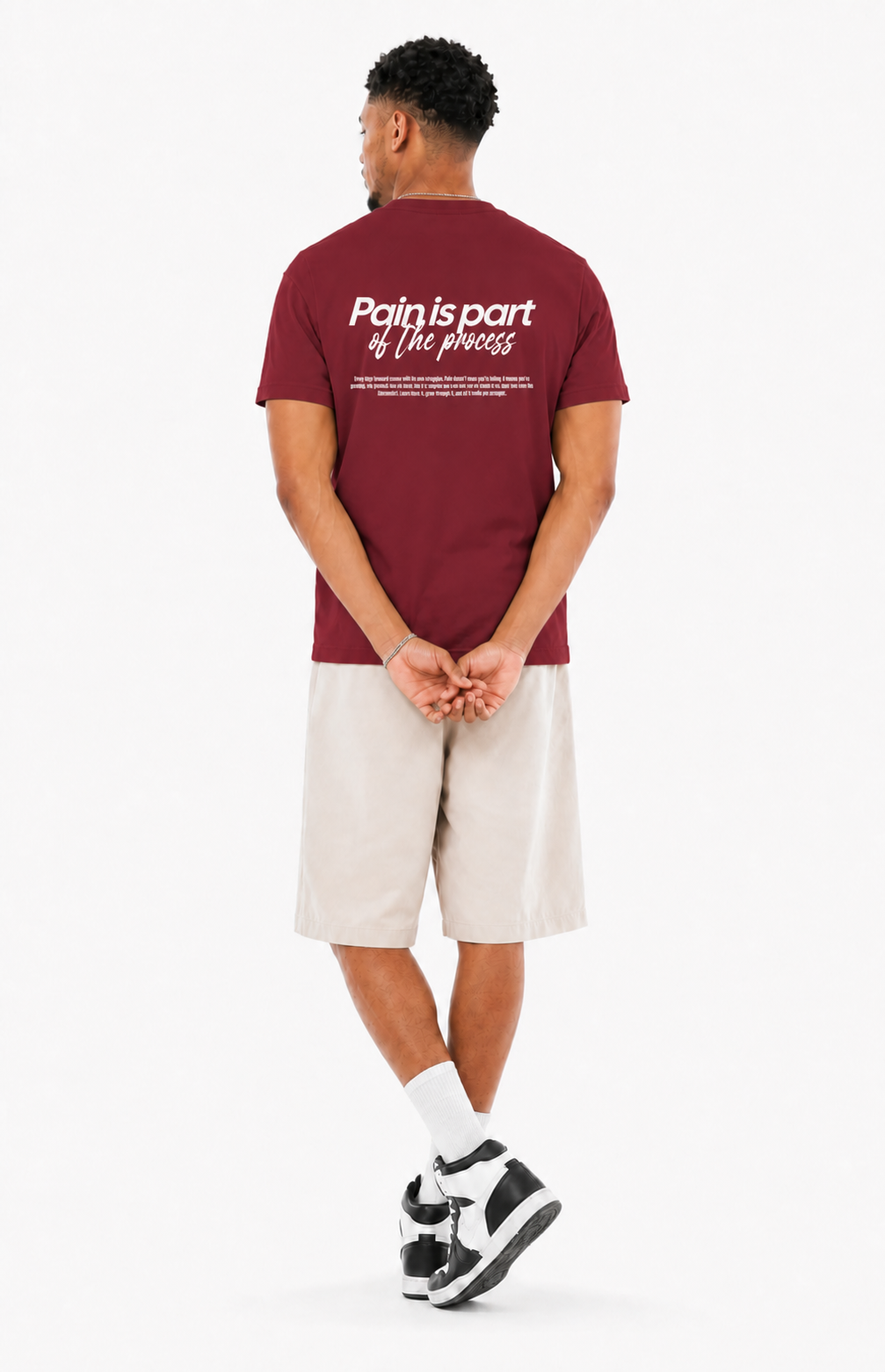 Pain Is Part Of The Process T-Shirt aus Bio-Baumwolle