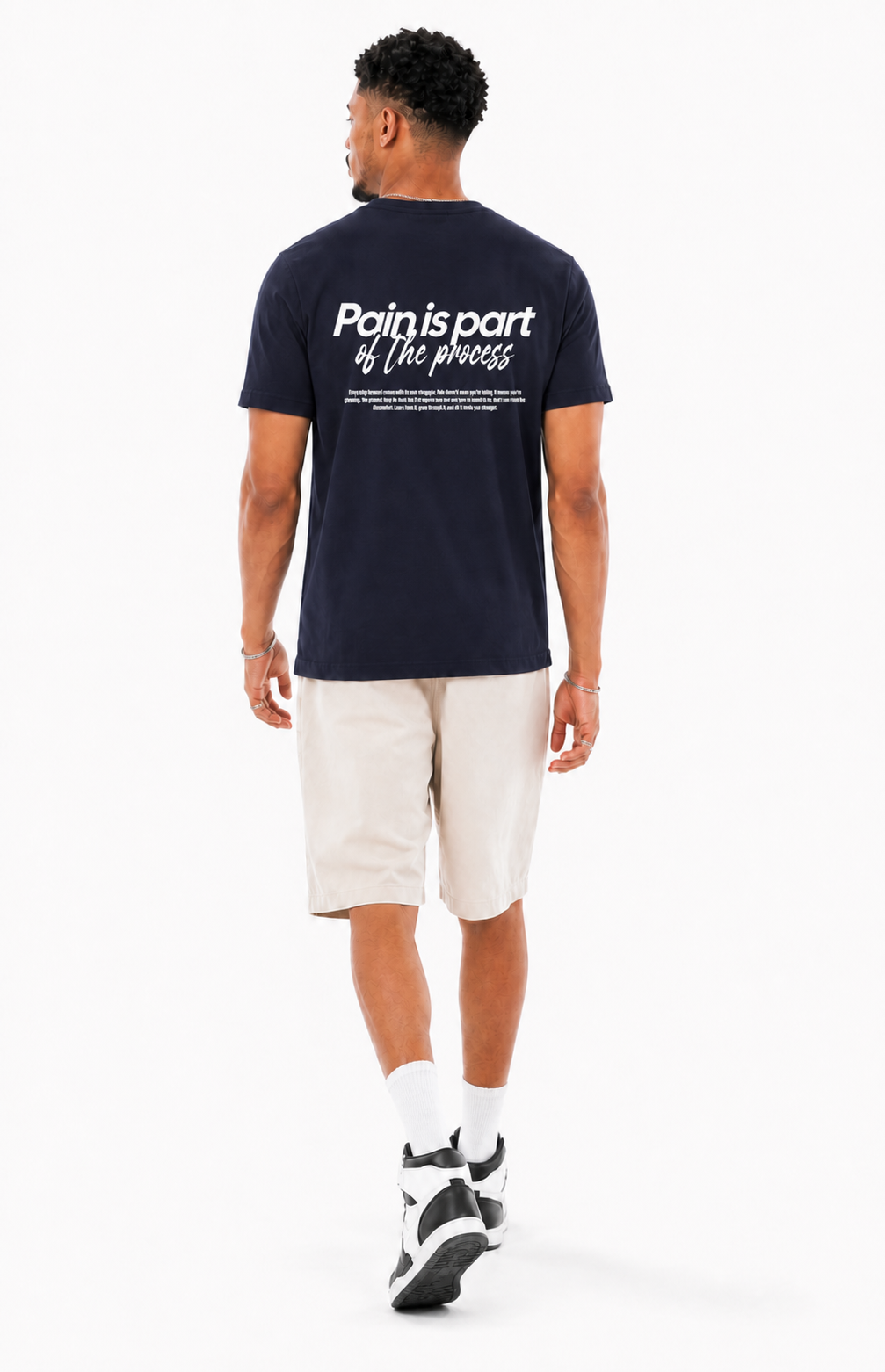Pain Is Part Of The Process T-Shirt aus Bio-Baumwolle