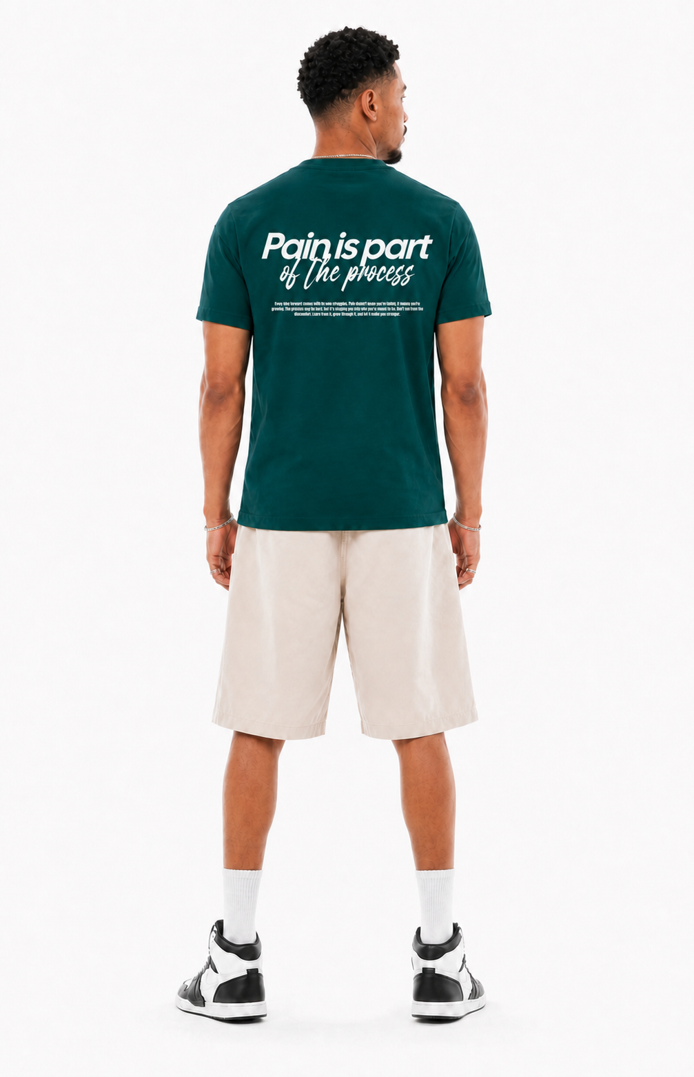 Pain Is Part Of The Process T-Shirt aus Bio-Baumwolle