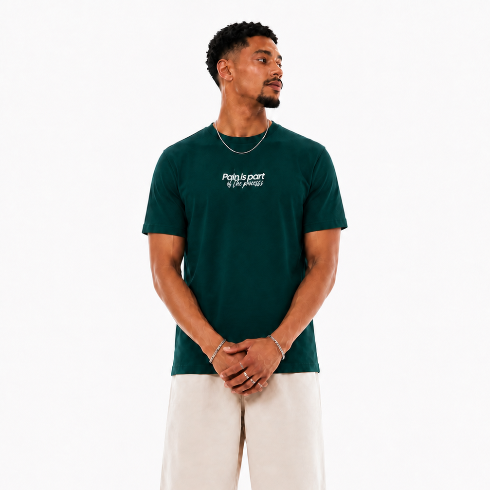 Pain Is Part Of The Process T-Shirt aus Bio-Baumwolle