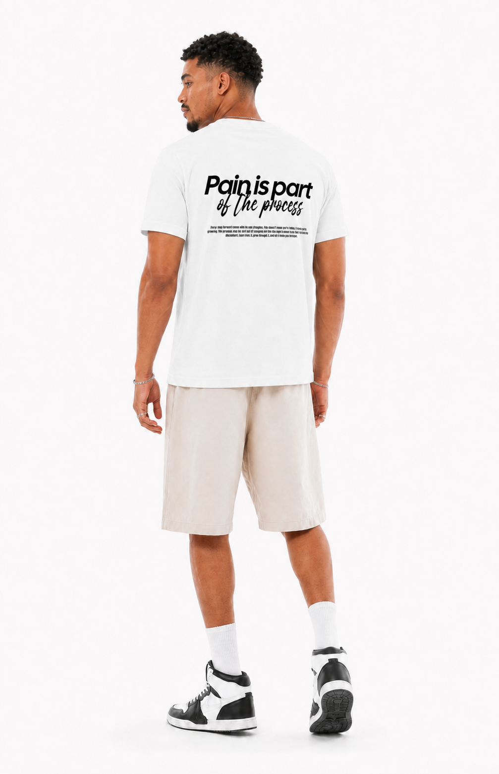 Pain Is Part Of The Process T-Shirt aus Bio-Baumwolle