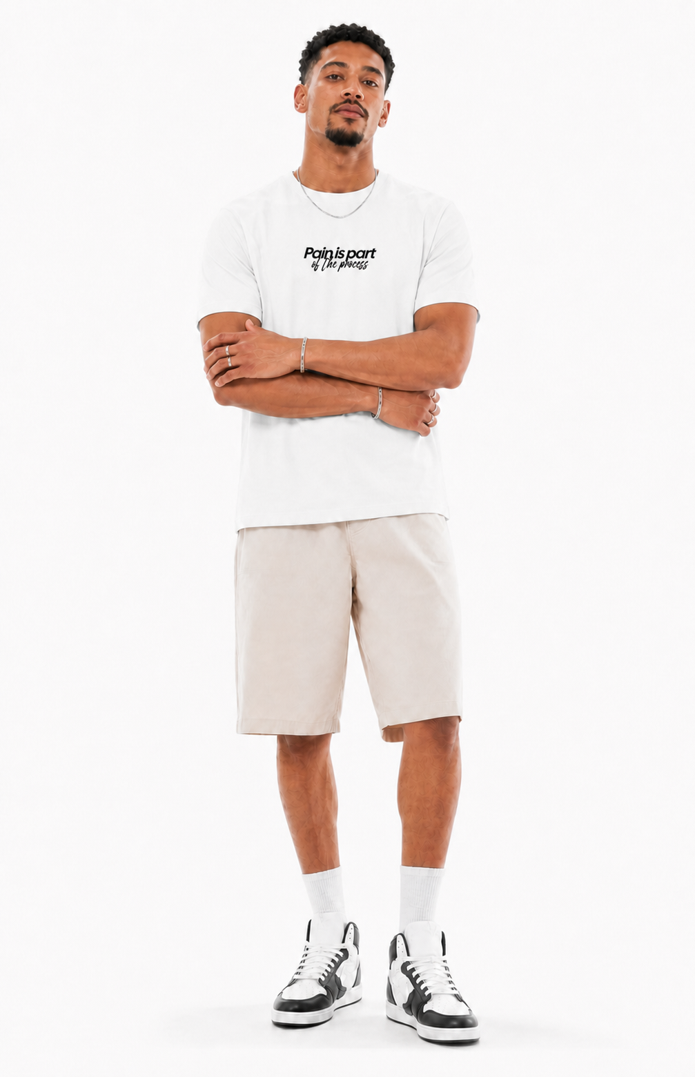 Pain Is Part Of The Process T-Shirt aus Bio-Baumwolle